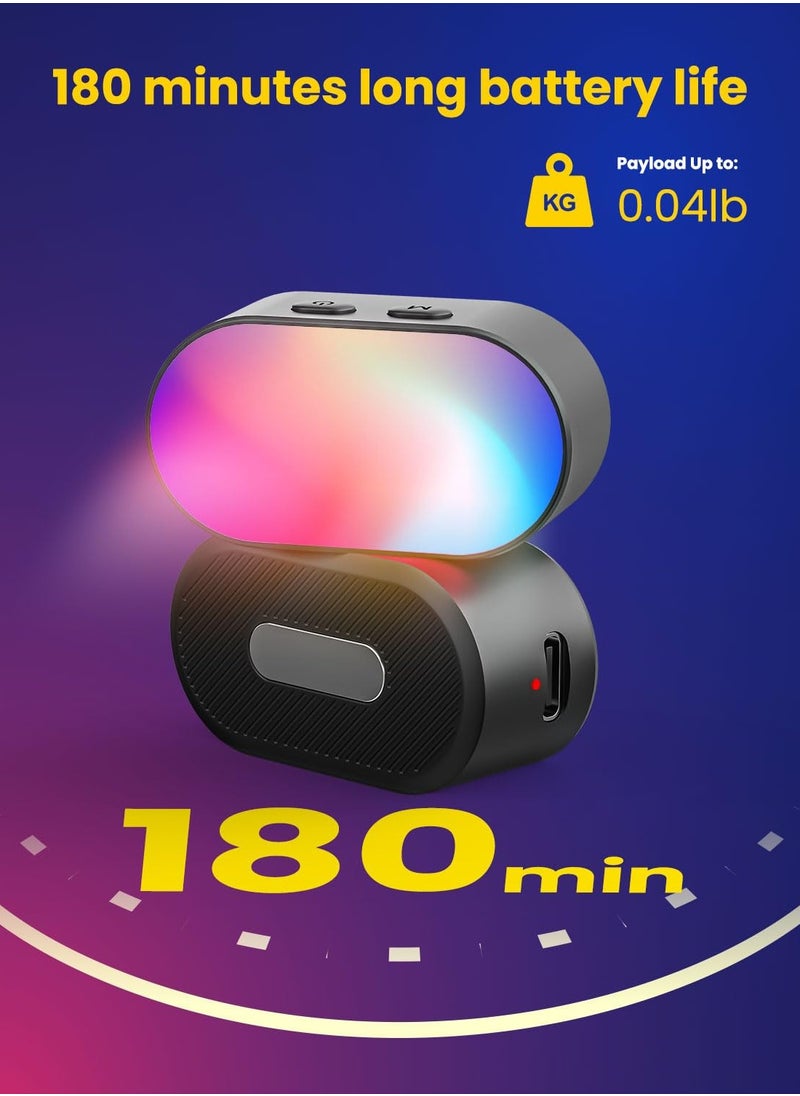SYOSI - RGB Magnetic Fill Light for Gimbal, LED Video Light, 7 Color Temperature, 3 Brightness Adjustment, 180 Mins Long Lasting, Gradient Mode, Flash Mode 180° Fill Light for AOCHUAN Stabilizer - Image 1