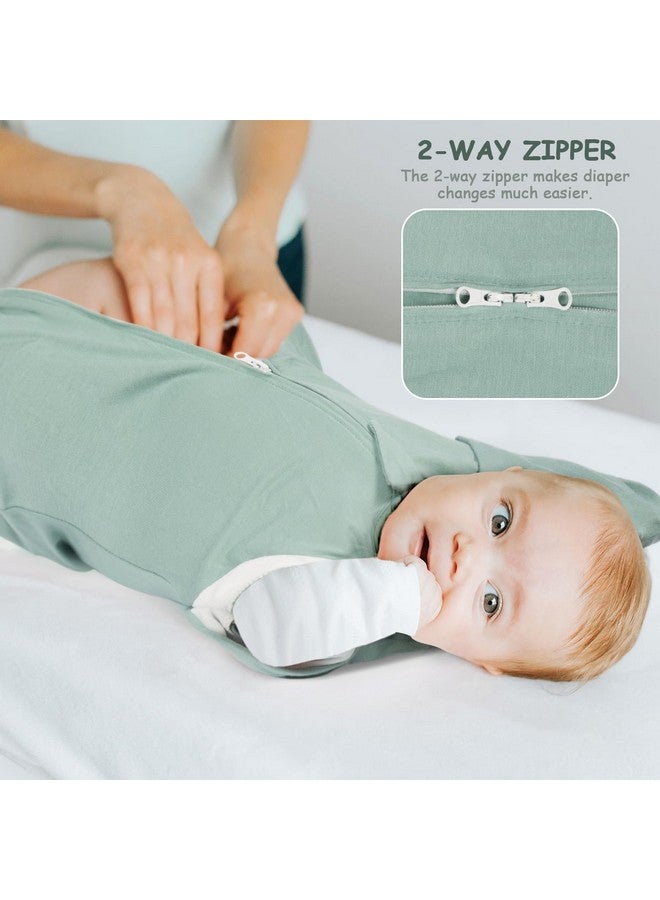 MEXXI Swaddle Baby Sleep Sack with Arms Up, 2 Pack Baby Transitional Swaddle With Double Zipper,0.5 TOG, 8-13 lbs, S - Image 3