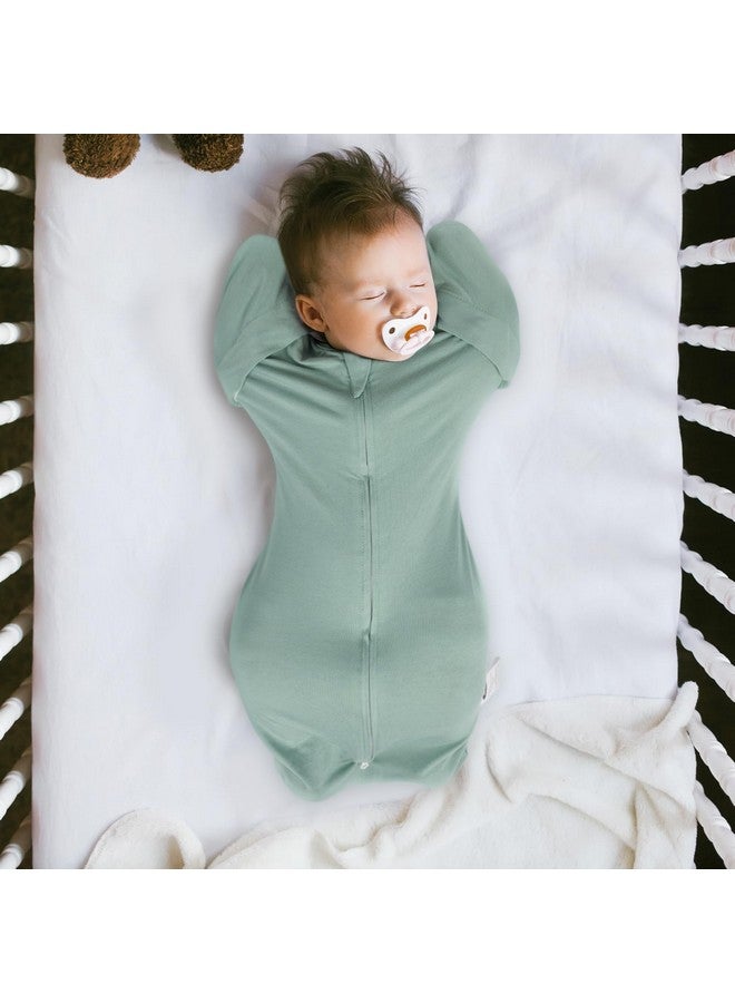 MEXXI Swaddle Baby Sleep Sack with Arms Up, 2 Pack Baby Transitional Swaddle With Double Zipper,0.5 TOG, 8-13 lbs, S - Image 2