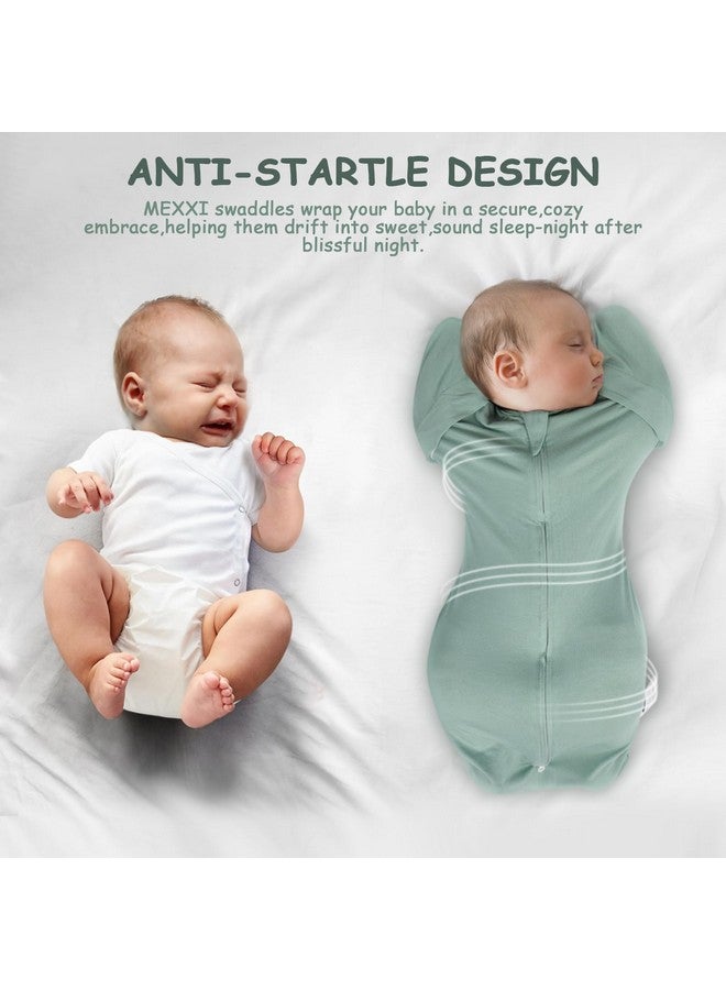 MEXXI Swaddle Baby Sleep Sack with Arms Up, 2 Pack Baby Transitional Swaddle With Double Zipper,0.5 TOG, 8-13 lbs, S - Image 4