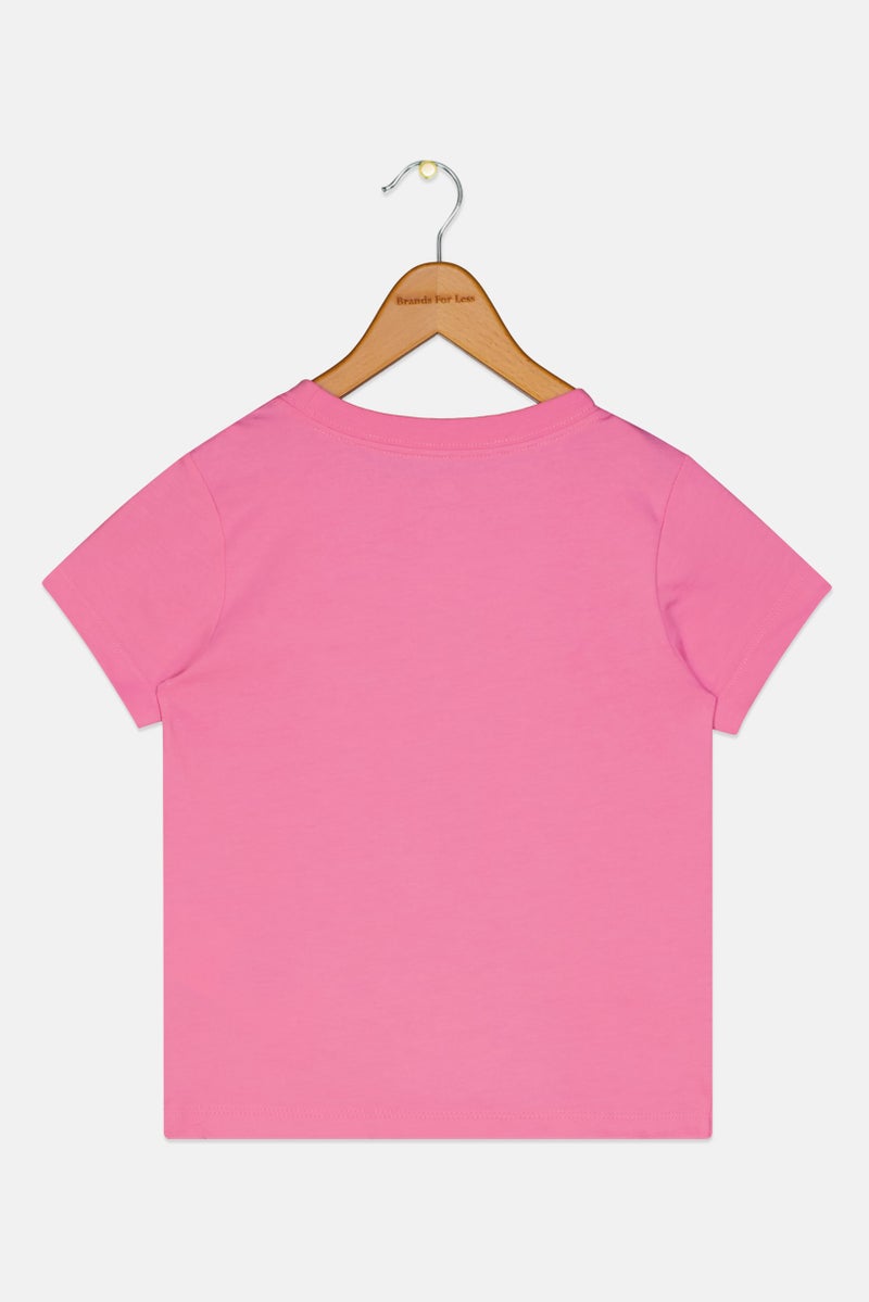 Nike Toddlers Girl Crew Neck Short Sleeve Graphic Print T-Shirt, Pink - Image 3