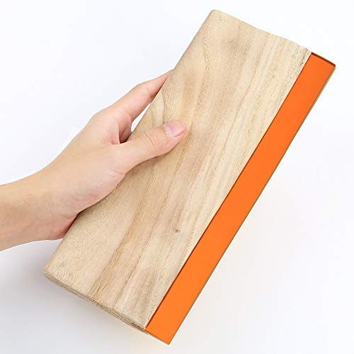 Caydo 2 Pieces 2 Sizes Screen Printing Squeegee, 75 Durometer Wooden Ink Scraper for Screen Printing, 9.4 and 5.9 inch - Image 4