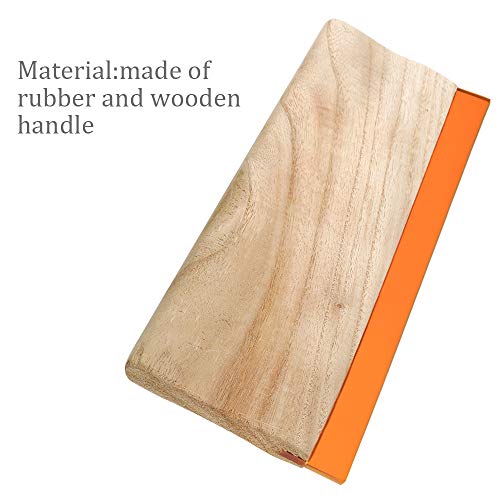 Caydo 2 Pieces 2 Sizes Screen Printing Squeegee, 75 Durometer Wooden Ink Scraper for Screen Printing, 9.4 and 5.9 inch - Image 3
