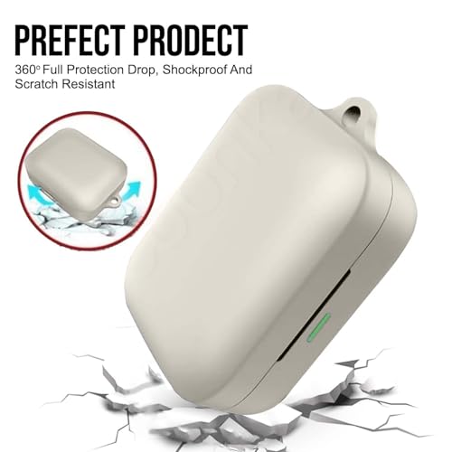 Cocoonkart Silicone Case Cover Compatible for Realme Buds Air 7 | 7 Pro (Ivory Gold) - Image 5