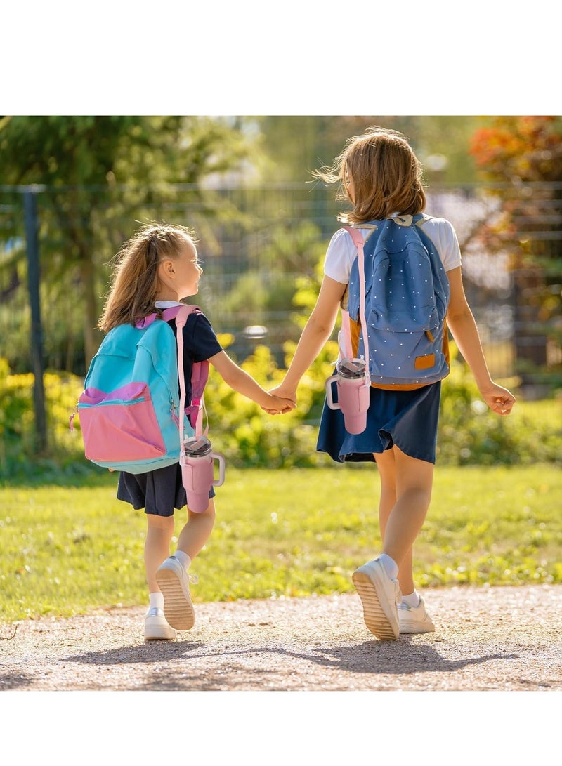 Stanley Water Bottle Bag for Stanley 40 Oz Tumbler with Handle, Stanley Cup Accessories with Adjustable Shoulder Strap, Straw Cover & Carrier Clip for Walking Hiking Camping - Image 5