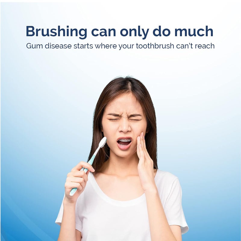 ProxySoft 3in1 Dental Floss for Optimal Teeth Flossing 2 Packs PreCut Ortho Floss Threaders for Braces Tight Spaces Bridges Implants with Builtin Soft Proxy Brush and Stiff Threader Flosser - Image 4