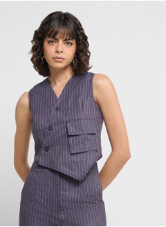 ELLA Pinstriped Vest & Pant Set  - Image 3
