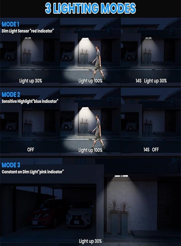 Outdoor Solar Lights, Clip-On Solar Garden Lights, Motion Sensor Solar Fence Lights with 36 LEDs, 2 Mounting Methods, Solar Security Lights for Fences Garages Camping Driveways, 2 Pack - Image 3