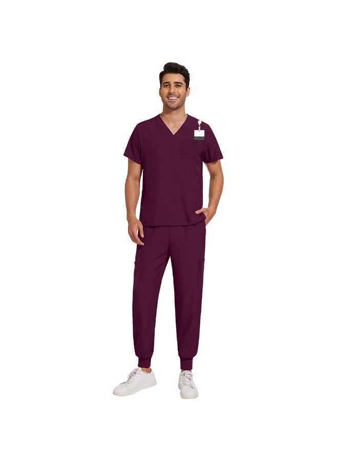 Men'S Suit  V-Neck Medical Suit Men'S Comfortable Suit Hospital Work Simple Professional Work Clothing Medical Place