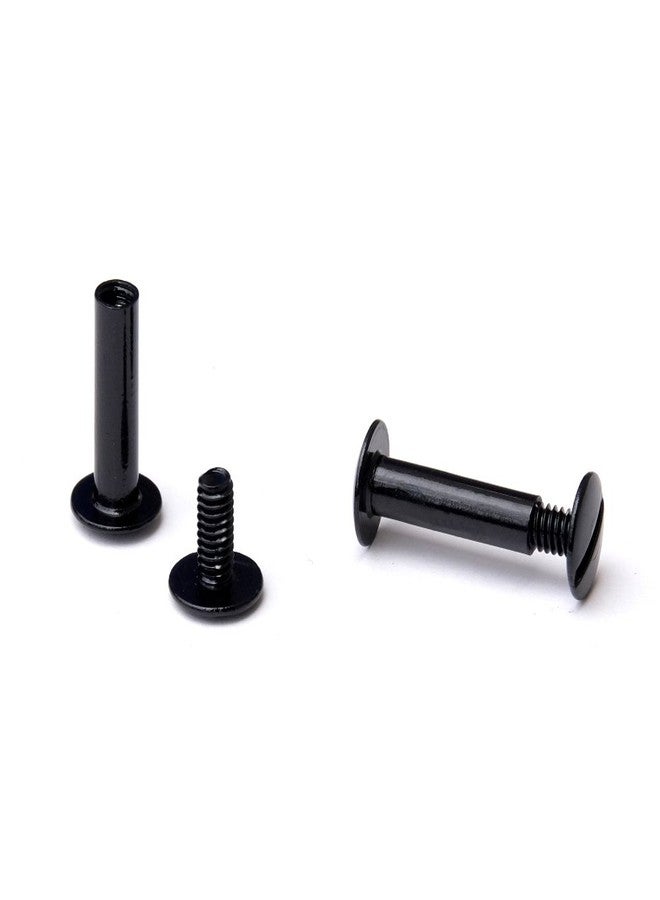 TruBind Aluminum Chicago Screw and Post Sets | 7/8 inch Post Length | 3/16 inch Post Diameter | Black | 100 Screws and 100 Posts - Image 1
