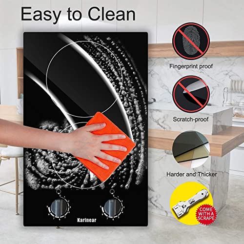 Karinear 2 Burner Electric Cooktop 12 Inch Built-in Electric Stove Top, 220v- 240v Radiant Cooktop with Residual Heat Indicator, Knob Control, Over-Temperature Protection, Hard Wire(No Plug) - Image 5