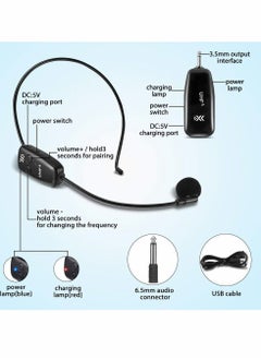 KASTWAVE Wireless Microphones System Microphone Headset Lavalier Lapel Speak Beltpack Receiver Suitable for Smartphone Laptop Desktop PC Speaker Stage Public Speaking and Teaching  - Image 5