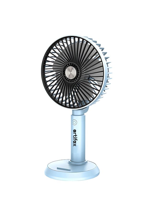 Artifax Rechargeable Portable Air Circulator Fan | USB Charging Handheld & Desk Fan | 3 Speed Personal Travel Fan | Battery Operated Mini Air Circulator for Home, Office & Outdoor Use - Image 1