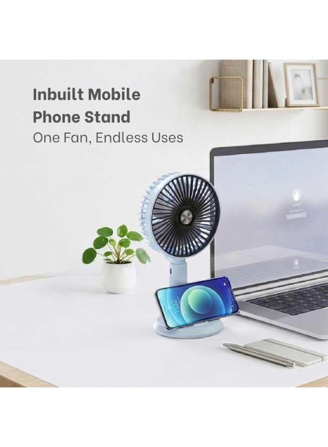 Artifax Rechargeable Portable Air Circulator Fan | USB Charging Handheld & Desk Fan | 3 Speed Personal Travel Fan | Battery Operated Mini Air Circulator for Home, Office & Outdoor Use - Image 5