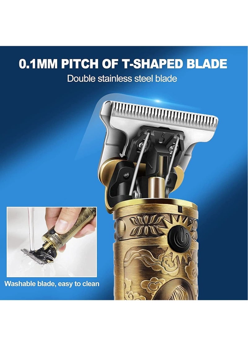 ELTRAZONE Professional Beard Trimmer,Cordless Electric Self Hair Clippers with LCD Screen,Precision Outliner Trimmer - Image 4