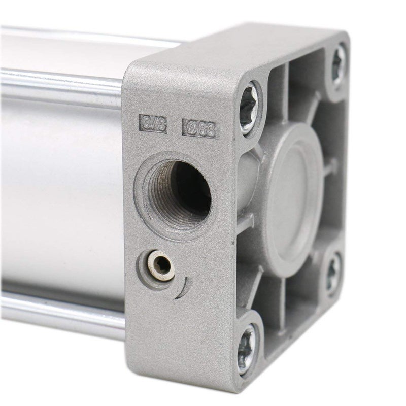 Heschen Pneumatic Standard Air Cylinder, SC 63-100, PT3/8'' Port, 63mm Bore, 100mm Stroke, Screwed Piston Rod Dual Action for Machinery Industry - Image 5
