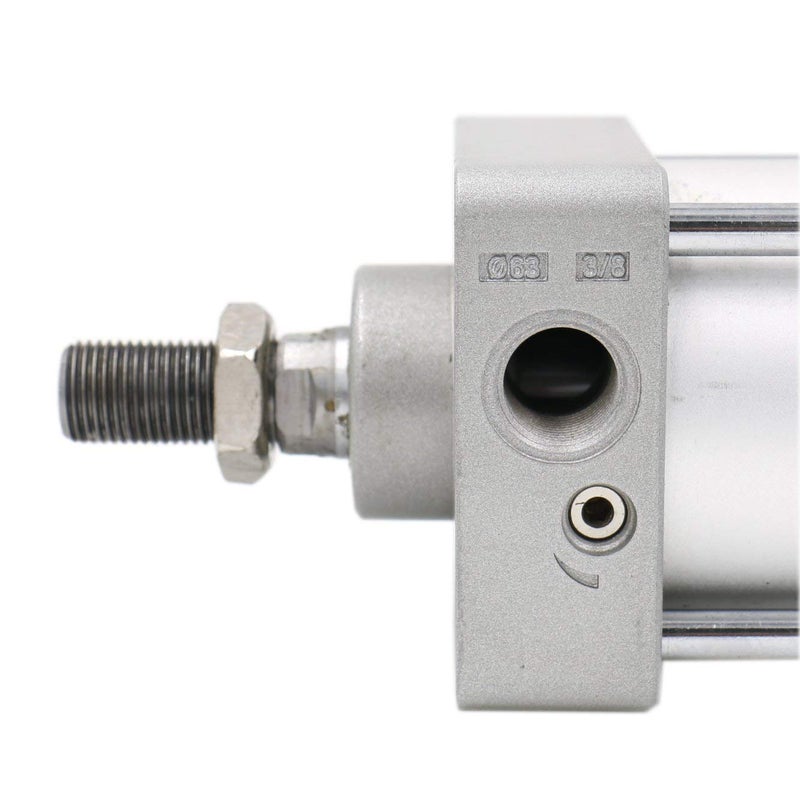 Heschen Pneumatic Standard Air Cylinder, SC 63-100, PT3/8'' Port, 63mm Bore, 100mm Stroke, Screwed Piston Rod Dual Action for Machinery Industry - Image 4