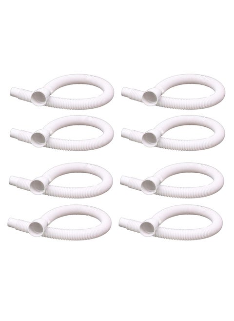 NEW WARE Pack of 8 PVC Flexible Waste Pipes 36 Inch Multicolor Drainage Tubes for Wash Basins Sinks and Drain Outlets