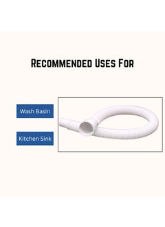 NEW WARE NEW WARE Pack of 8 PVC Flexible Waste Pipes 36 Inch Multicolor Drainage Tubes for Wash Basins Sinks and Drain Outlets  - Image 4