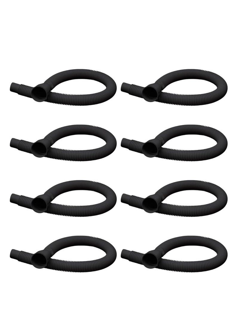 NEW WARE Pack of 8 PVC Flexible Waste Pipes 36 Inch Multicolor Drainage Tubes for Wash Basins Sinks and Drain Outlets