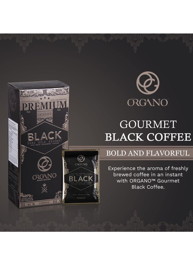 ORGANO - ORGANO Gourmet Black Coffee, 100% Certified Ganoderma Lucidum (1 box of 30 sachets) - Image 1