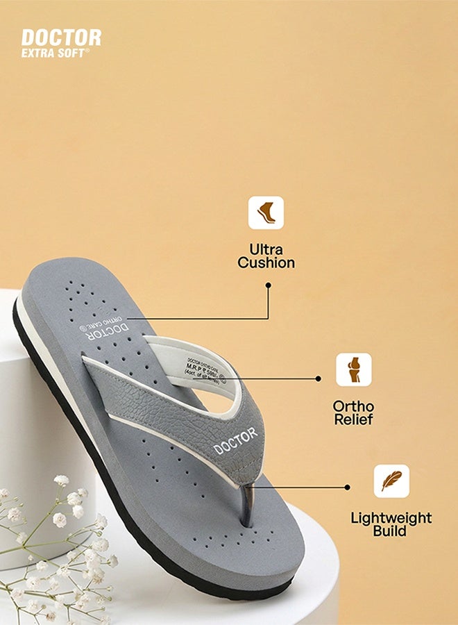 DOCTOR EXTRA SOFT Women’s Ortho Care Diabetic & Pregnancy Flat Super Comfort Dr Flip-Flops and House Slippers for Ladies & Girls – D-18 - Image 4