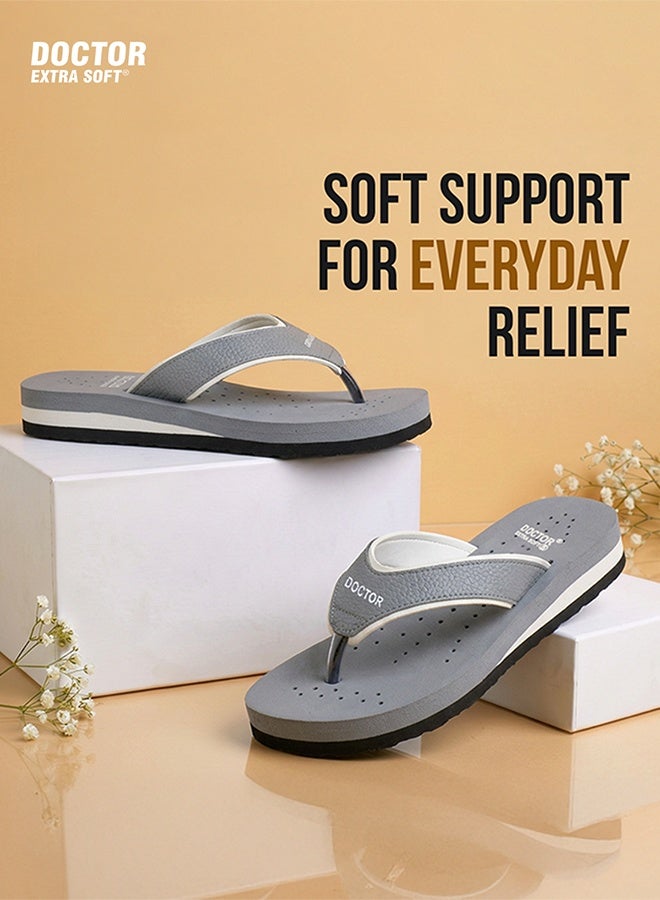 DOCTOR EXTRA SOFT Women’s Ortho Care Diabetic & Pregnancy Flat Super Comfort Dr Flip-Flops and House Slippers for Ladies & Girls – D-18 - Image 5