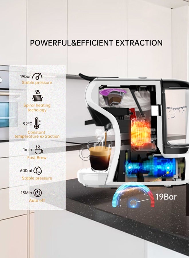 HiBREW ماكينة قهوة HiBREW 4 في 1 متعددة الاستخدامات لصنع الإسبريسو الساخن/البارد لكبسولات نيسبريسو دولسي غوستو وقهوة مطحونة K كاب H1A - Image 2