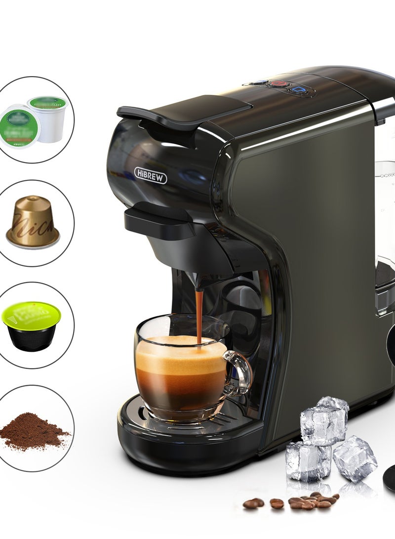 HiBREW ماكينة قهوة HiBREW 4 في 1 متعددة الاستخدامات لصنع الإسبريسو الساخن/البارد لكبسولات نيسبريسو دولسي غوستو وقهوة مطحونة K كاب H1A - Image 5