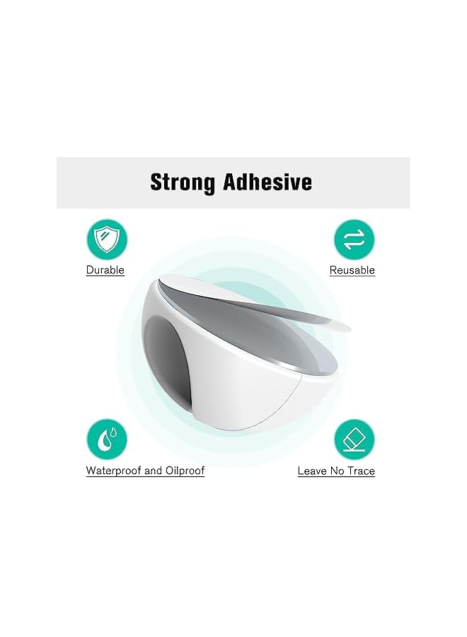 promass 12 Pack Cable Clips, Cord Organizer Holder Adhesive Cord Management Charger Wire Holder Clips for Desk, Home, Office, Car, Cubicle, Nightstand - White - Image 4