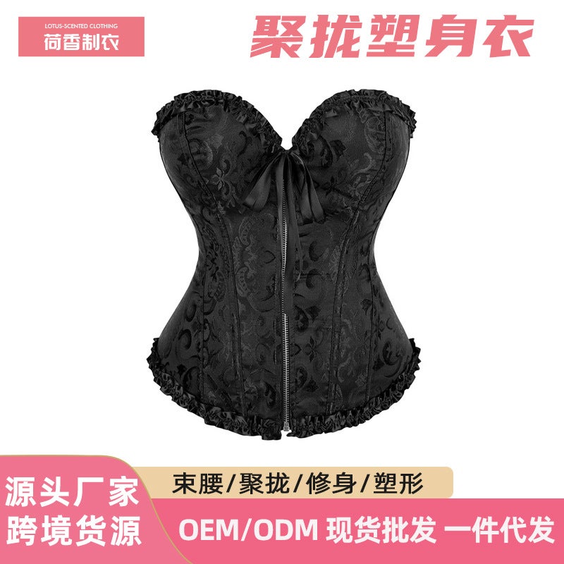 Corset Bridal Dress Zipper Base Shaper Vintage Palace Corset Supply - Image 2