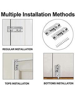 KASTWAVE Door Bolt Lock Sliding Latch Lock with Screws 3 Inch Stainless Steel Sliding Latch Lock - 2 Pack Door Bolt Barrel Sliding Latch Lock Catch Latch Slide Bolt for All Type of Internal Doors  - Image 5