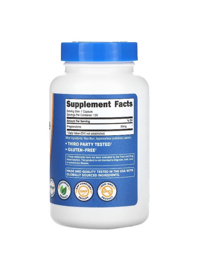 Nutricost, Pregnenolone, 30 mg, 120 Capsules - Image 2