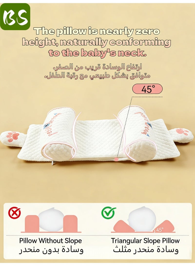 BS Baby Head Shaping Pillow | Adjustable Distance | Millet Filling | Anti-Flat Head | Side Sleeping Design | Breathable and Washable | for Newborns and Infants - Image 4