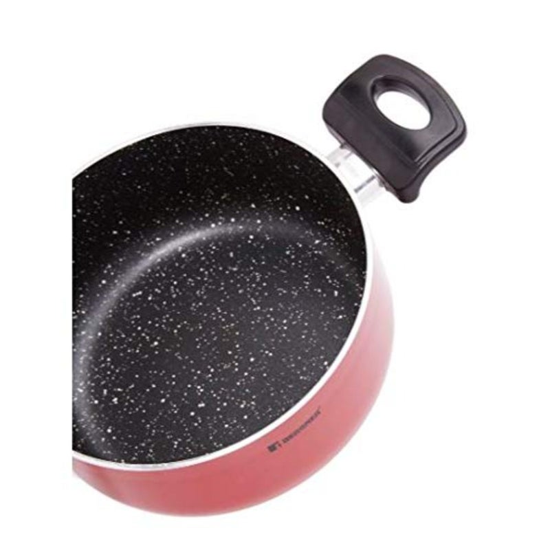 Bergner Bellini Casserole, 30 cm, Red, Pressed Aluminium, Marble+ Coating, BG31436RD - Image 4