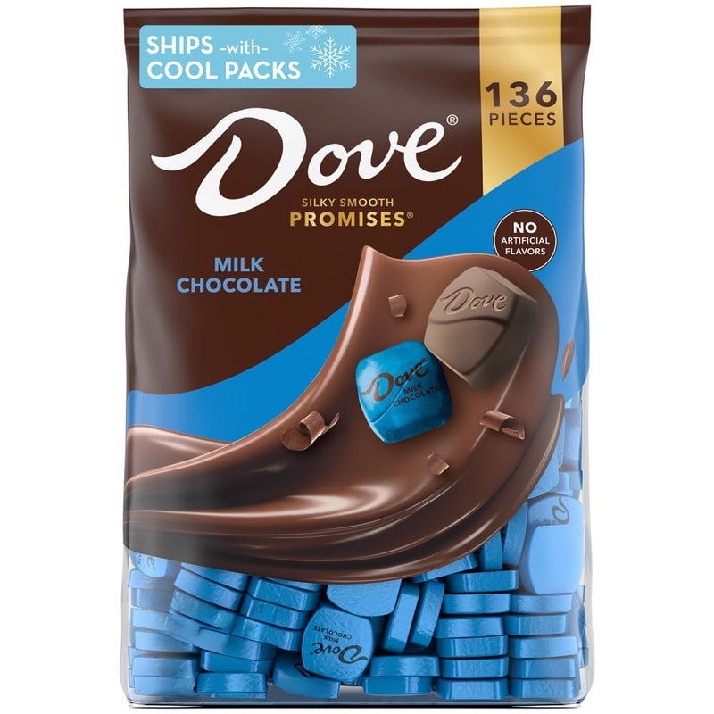 DOVE PROMISES Milk Chocolate Candy Individually Wrapped Bulk Pack 3809 oz 136 Piece Bag - Image 3