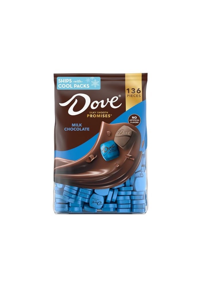 DOVE PROMISES Milk Chocolate Candy Individually Wrapped Bulk Pack 3809 oz 136 Piece Bag - Image 1