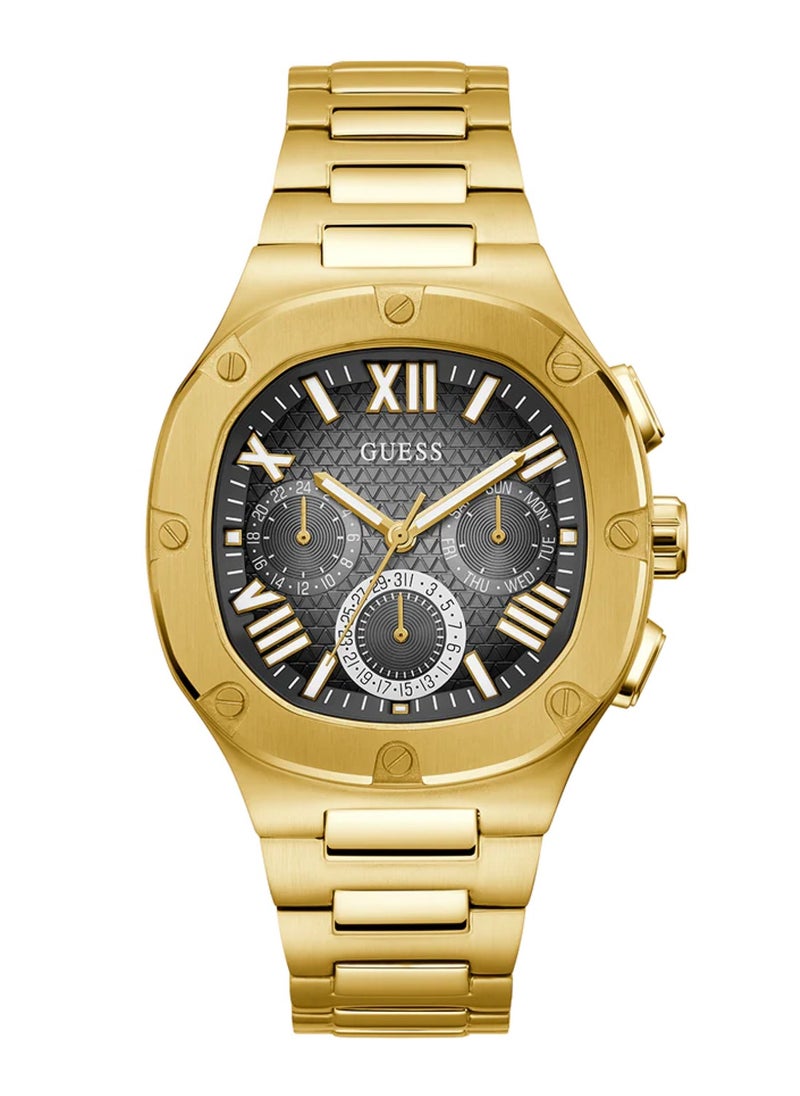 GUESS Headline Men’s Analog Quartz Gold Tone Multi-function Watch GW0572G2 - 42mm  - Image 1