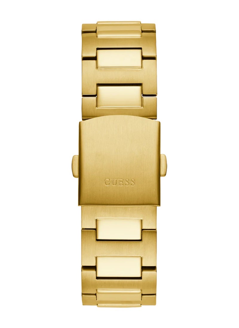 GUESS Headline Men’s Analog Quartz Gold Tone Multi-function Watch GW0572G2 - 42mm  - Image 4