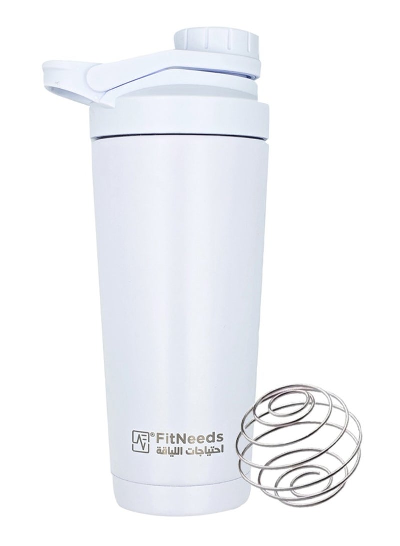 فيتنيدز شيكر ذكي ستانلس ستيل متعدد الاستخدام مع فرشاة تنظيف وكرة خفق (750 مل) - Image 1