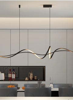 YATAI LIGHTING Modern Pendant Chandelier,Remote Control Adjustable Hanging Lighting Chandelier, LED Dimmable Pendant Lights Modern Linear White Chandelier for Kitchen Island Dining Room Living Room (Black)  - Image 5