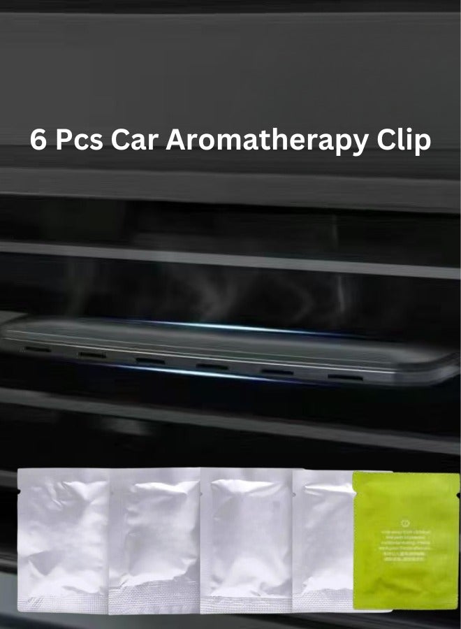 HANYII 6 Pcs Car Aromatherapy Clip Air Outlet Fresh Solid Deodorant Mosquito Repellent Aromatherapy (1Pc Clip with 5 Replace) Black - Image 1