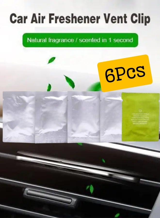 HANYII 6 Pcs Car Aromatherapy Clip Air Outlet Fresh Solid Deodorant Mosquito Repellent Aromatherapy (1Pc Clip with 5 Replace) Black - Image 4