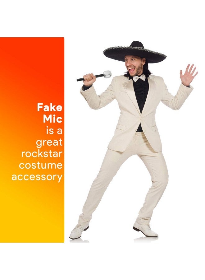 Skeleteen Stage Mic Costume Prop - Rock Star Toy Microphone Party Favor Decorative Props Costume Accessory - 1 Piece - Image 3