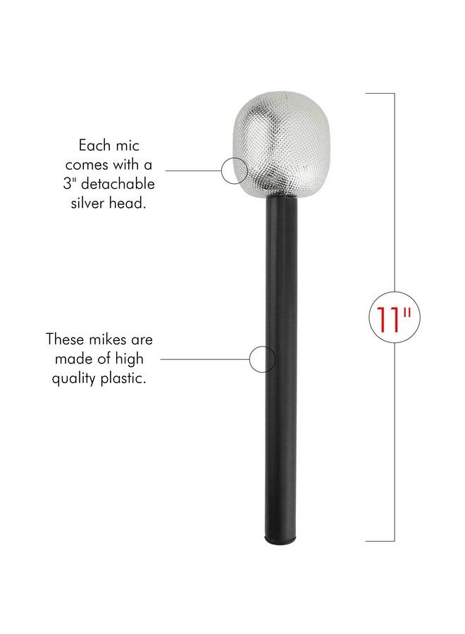 Skeleteen Stage Mic Costume Prop - Rock Star Toy Microphone Party Favor Decorative Props Costume Accessory - 1 Piece - Image 5