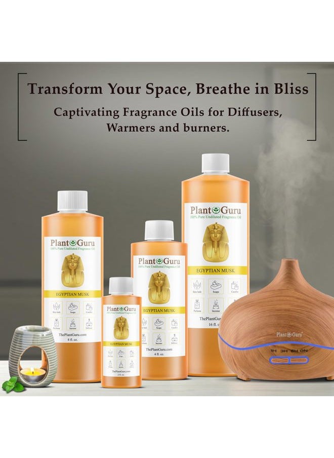 Plant Guru Egyptian Musk Fragrance Oil 4 fl. oz. Scented Oil for DIY Soap Making, Candles, Bath Bombs, Body Butters. Used in Aromatherapy Diffusers, Burners and Warmers. Great Addition to Lotions and Creams.  - Image 3