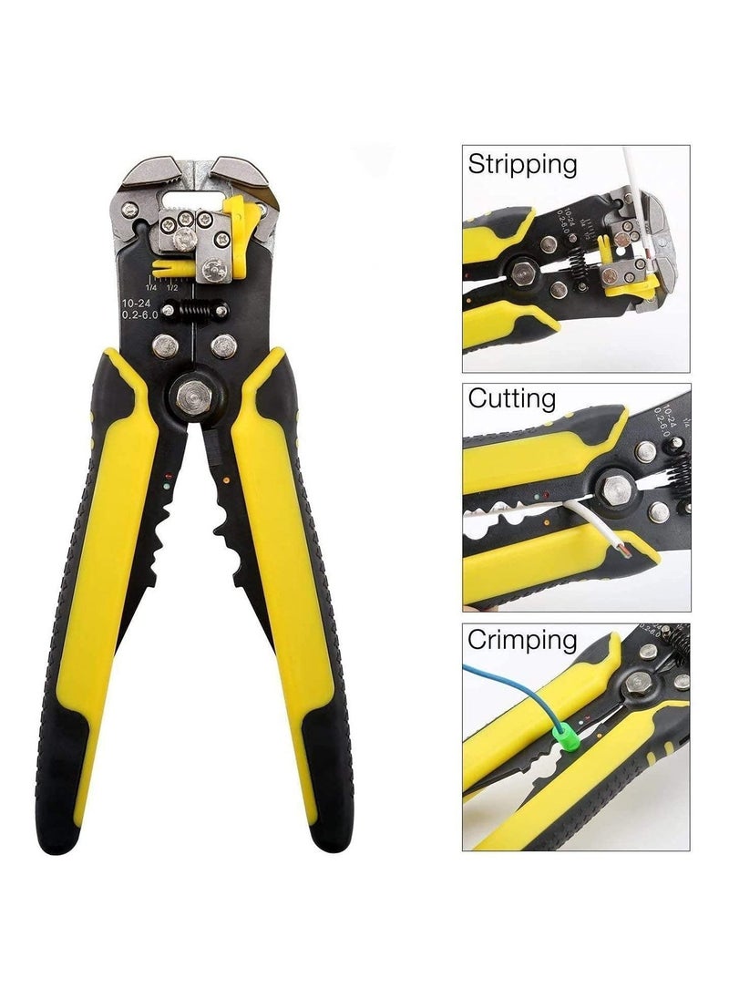Wire Stripper Self-adjusting Cable Cutter Crimper Automatic Wire Stripping Tool Cutting Pliers Tool for Industry