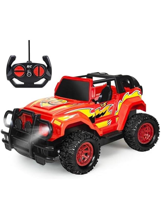 Loquat Remote Control Car for Boys 4-7, 1:20 Rc Cars Racing Car Toy for Boys 3-5 6 7 8-12 Remote Control Truck with Led Headlights Monster Truck Birthday Gift for Kids Ages 3-5, Race Car Red - Image 1