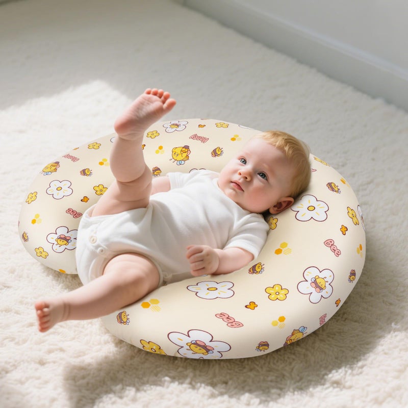 x-vesolje Baby Nursing Pillow for Breastfeeding, Adjustable Breastfeeding Pillow for Bottle Feeding, Nursing Support Pillow for Mom and Baby Healthier Nursing, Removable Cover- Leaf - Image 4