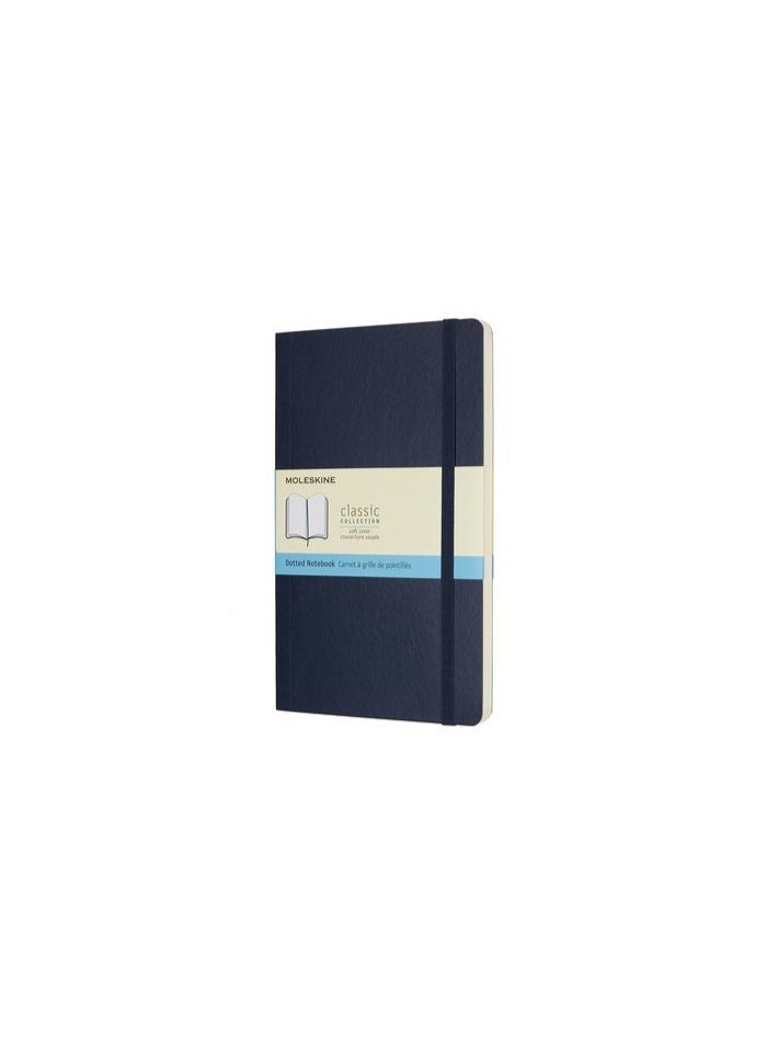 MOLESKINE Large Notebook Dot Grid Pages Sapphire Blue Soft Cover 192 Pages - Image 1